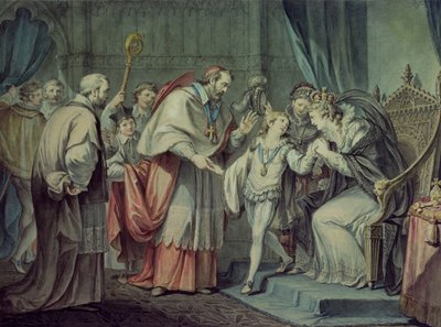 Richard, Herzog von York, verabschiedet sich von seiner Mutter, Elizabeth Woodville, im Heiligtum, Westminster von Giovanni Battista Cipriani